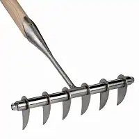 Scarificateur pelouse manuel 6 dents en inox Sneeboer  Scarificateur pelouse manuel 6 dents en inox Sneeboer