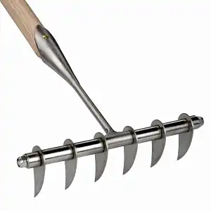 Scarificateur pelouse manuel 6 dents en inox Sneeboer