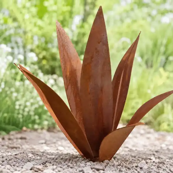 sculpture agave deco acier corten