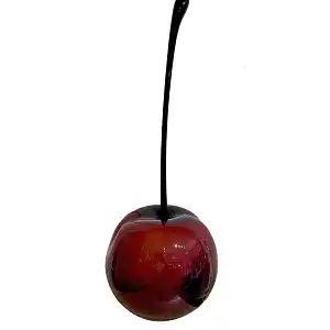 Sculpture cerise en cristal rouge