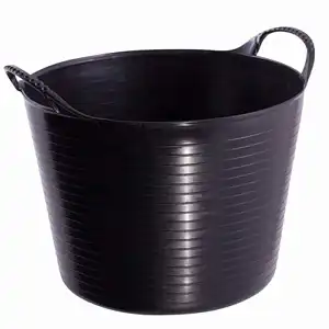 Seau souple de jardin - Noir 42L