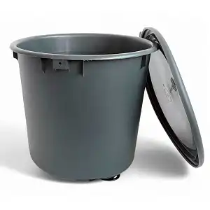 Bokashi Box Composteur de cuisine 10L - 1er prix - 1 seau gris - D.29.5 x H.26 cm - Fabriqué en France