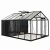 Serre et abri de jardin COMBO 13.62m2 ACD - R306-2 Aluminium noir