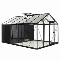Serre et abri de jardin COMBO 13.62m2 ACD - R306-2 Aluminium noir