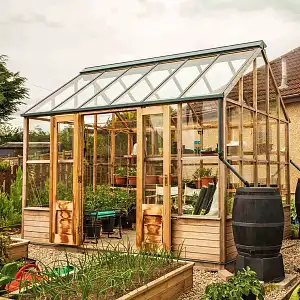 Serre de jardin en bois Classic Planthouse Ten Gabriel Ash - 6 panneaux