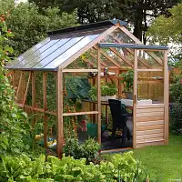 Serre de jardin en bois Classic Eight Gabriel Ash - 5 panneaux