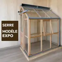 Serre de jardin adossée en bois Gabriel Ash - Modèle d'expo