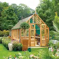 Serre de jardin en bois Cotswold 9 Gabriel Ash - 9 panneaux