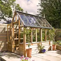 Serre de jardin en bois Cotswold 7 Gabriel Ash - 6 panneaux
