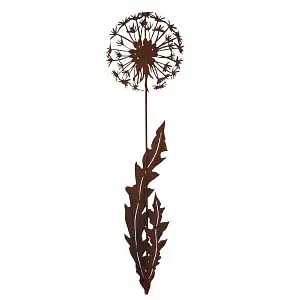 Silhouette déco en métal - pissenlit sur tige