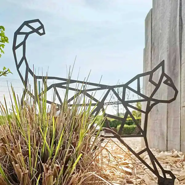 silhouette chat acier corten 2