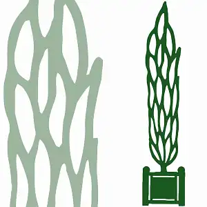 Silhouette arbre Cyprès Grand modèle L. 36,3 x H.179,6 cm