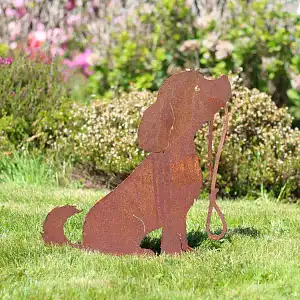 Silhouette Chien - déco de jardin en métal