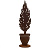 Décoration De Jardin En Métal Rouillé Style Poulpe - 70 Cm, Avec Piquet, Pour Extérieur Toute L'année