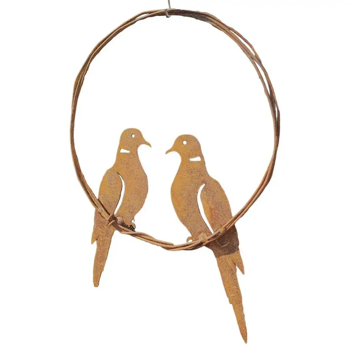 Silhouette tourterelles - déco de jardin en métal diam. 25cm  Silhouette tourterelles - déco de jardin en métal diam. 25cm