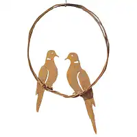 Silhouette tourterelles - déco de jardin en métal diam. 25cm  Silhouette tourterelles - déco de jardin en métal diam. 25cm