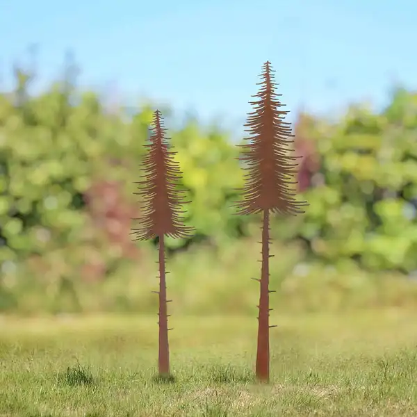 silhouette sapin deco metal jardin