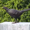 Statue faisan animal en bronze H. 34cm