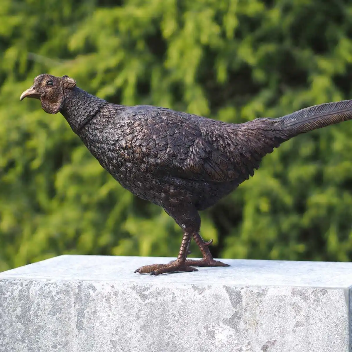 Statue faisan animal en bronze H. 34cm  Statue faisan animal en bronze H. 34cm