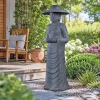 Statue Fermière coréenne en pierre reconstituée - Fabrication artisanale L.58 x H.160cm