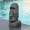 Statue Moaï en pierre reconstituée - Fabrication artisanale L.46 x H.82cm