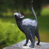 Statue chat qui s'étire en bronze H. 30cm