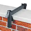 Support parasol balcon - Pour muret ou rambarde large