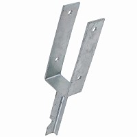 Support de poteau à sceller en U 7x7cm acier galvanisé