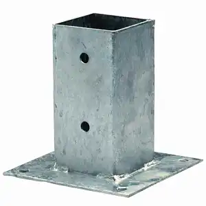 Support de poteau à visser 7x7x15cm acier galvanisé