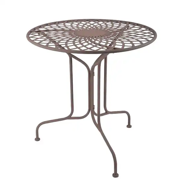 table ronde jardin fer