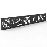 Tableau décoratif rectangle Papillons en acier peint