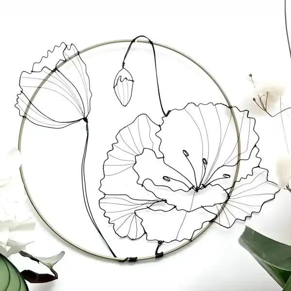 tableau mural fleur coquelicot