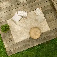 Tapis d'extérieur à motifs, faciles d'entretien, lavables et résistants aux UV