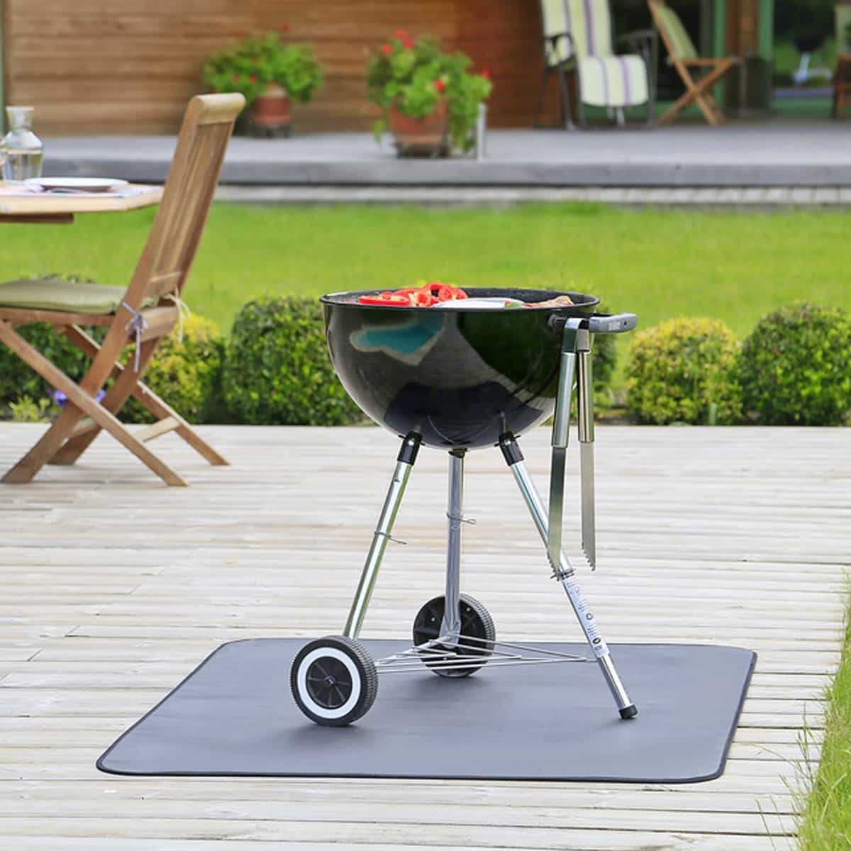 Grand Ignifuge Barbecue Tapis Barbecue Plancher Jardin Patio Sol Protection Mat 