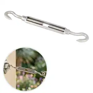 Tendeur ridoir en inox réglable 18 à 28 cm - Pour fixation voile d'ombrage