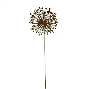 Allium sur tige en métal rouillé