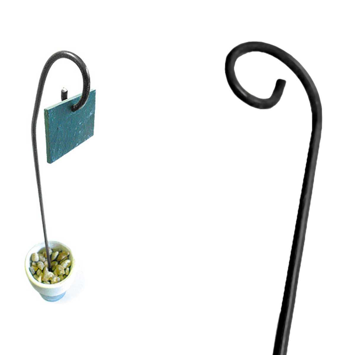 tige porte etiquette ardoise