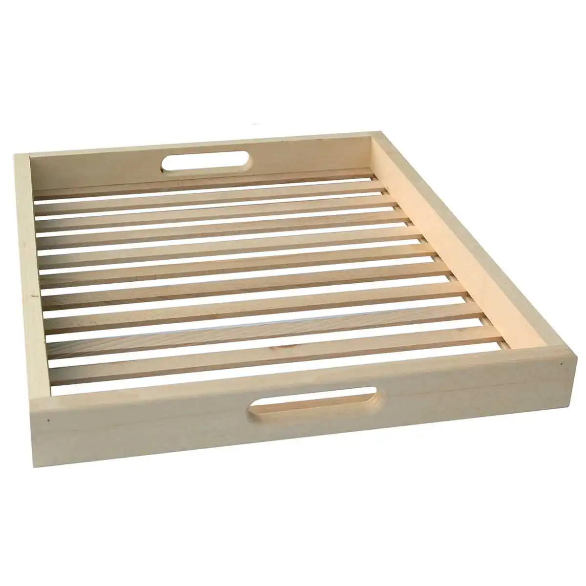 Tiroir classique pour légumier - Poignée bois  Tiroir classique pour légumier - Poignée bois