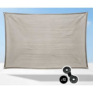 Lien vers un produit variante ou accessoire : Toile d'ombrage 2x3m pour tonnelle - avec 12 clips de fixation