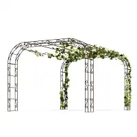 Pergola renforcée pour plantes grimpantes Arcade 13,80m2 - L. 4,45 x l. 3,11 x H. 2,40 m  Pergola renforcée pour plantes grimpantes Arcade 13,80m2 - L. 4,45 x l. 3,11 x H. 2,40 m