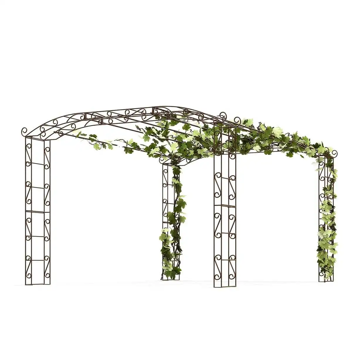 Pergola renforcée pour plantes grimpantes Pagode 13,60m2 - L. 4,45 x l. 3,05 x H. 2,28 m  Pergola renforcée pour plantes grimpantes Pagode 13,60m2 - L. 4,45 x l. 3,05 x H. 2,28 m