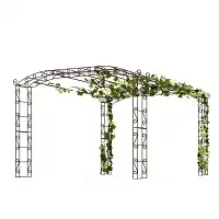 Pergola renforcée pour plantes grimpantes Pagode 13,60m2 - L. 4,45 x l. 3,05 x H. 2,28 m  Pergola renforcée pour plantes grimpantes Pagode 13,60m2 - L. 4,45 x l. 3,05 x H. 2,28 m