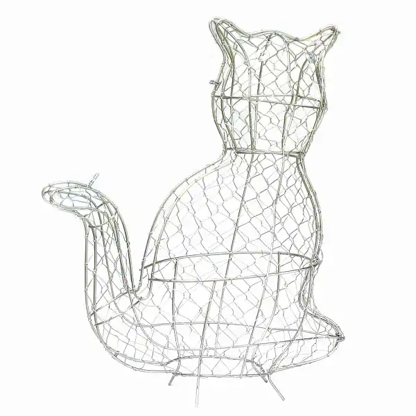 topiaire chat grillage