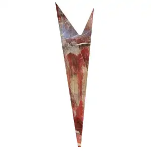 Totem triangulaire ondulé en verre 2m - Amour