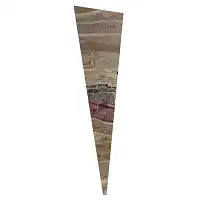 Totem triangulaire en verre 2m - Terre brûlée