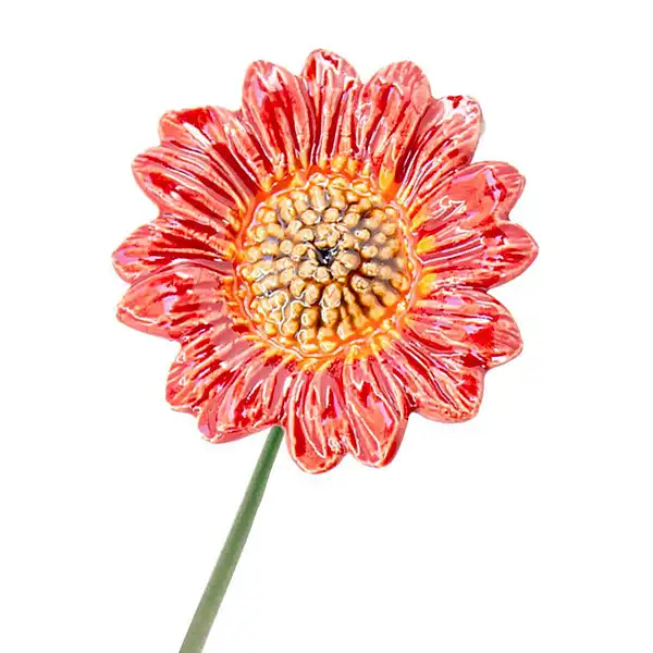 tournesol rouge deco ceramique