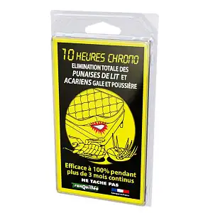 Plaquette matelas 10H chrono anti punaises de lit