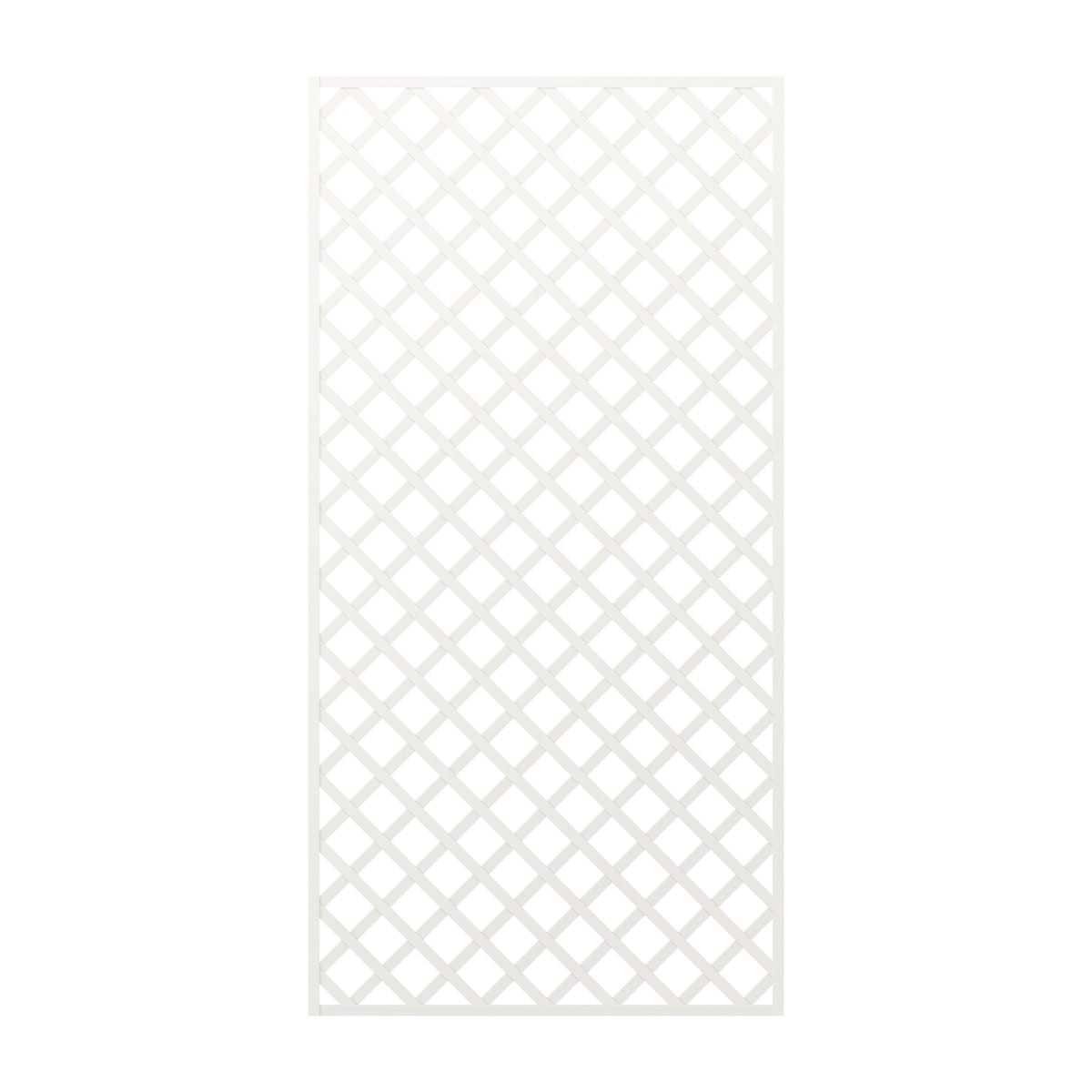 treillage blanc 1x2m losange 75mm