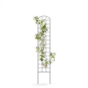 Treillage décoratif - grille arrondie à planter en acier brun - L. 30 x H. 170cm