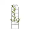 Treillage décoratif - grille arrondie à planter en acier brun - L. 50 x H. 180cm